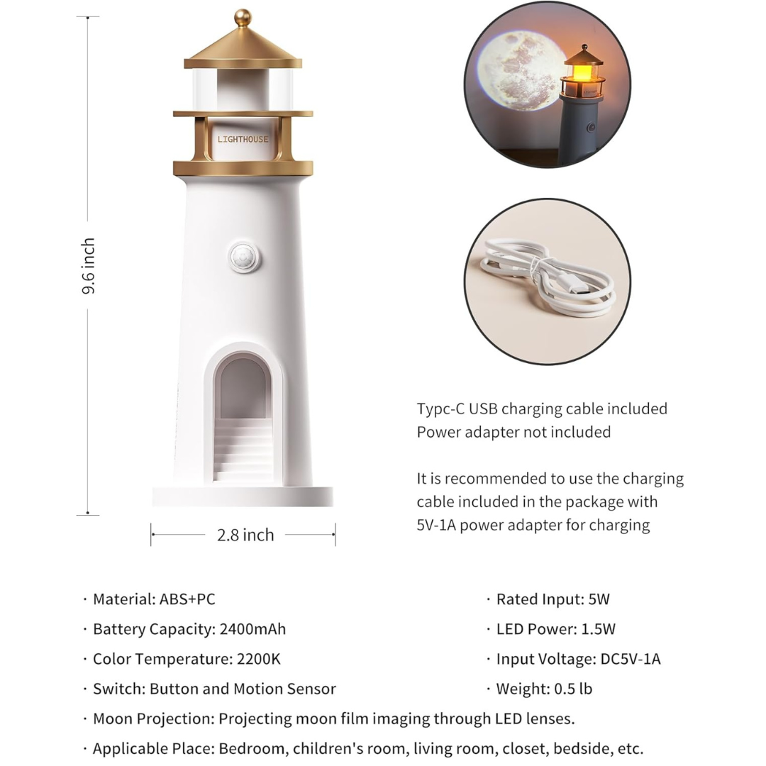 Lighthouse Moon Projector